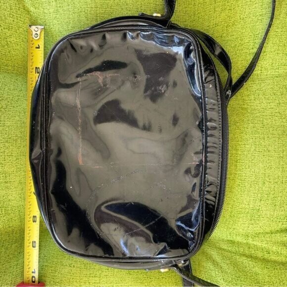 salvatore ferragamo Black Patent "PROJECT" Shoulder Purse - Picture 11 of 16
